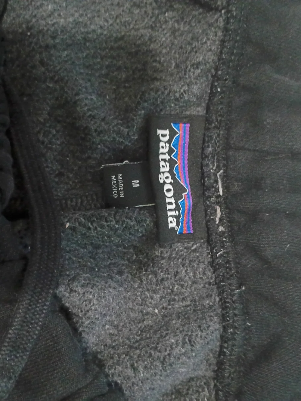 Patagonia Black Mens  Sweatpants with Striped Hem Detail